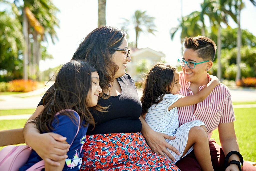 Family outside